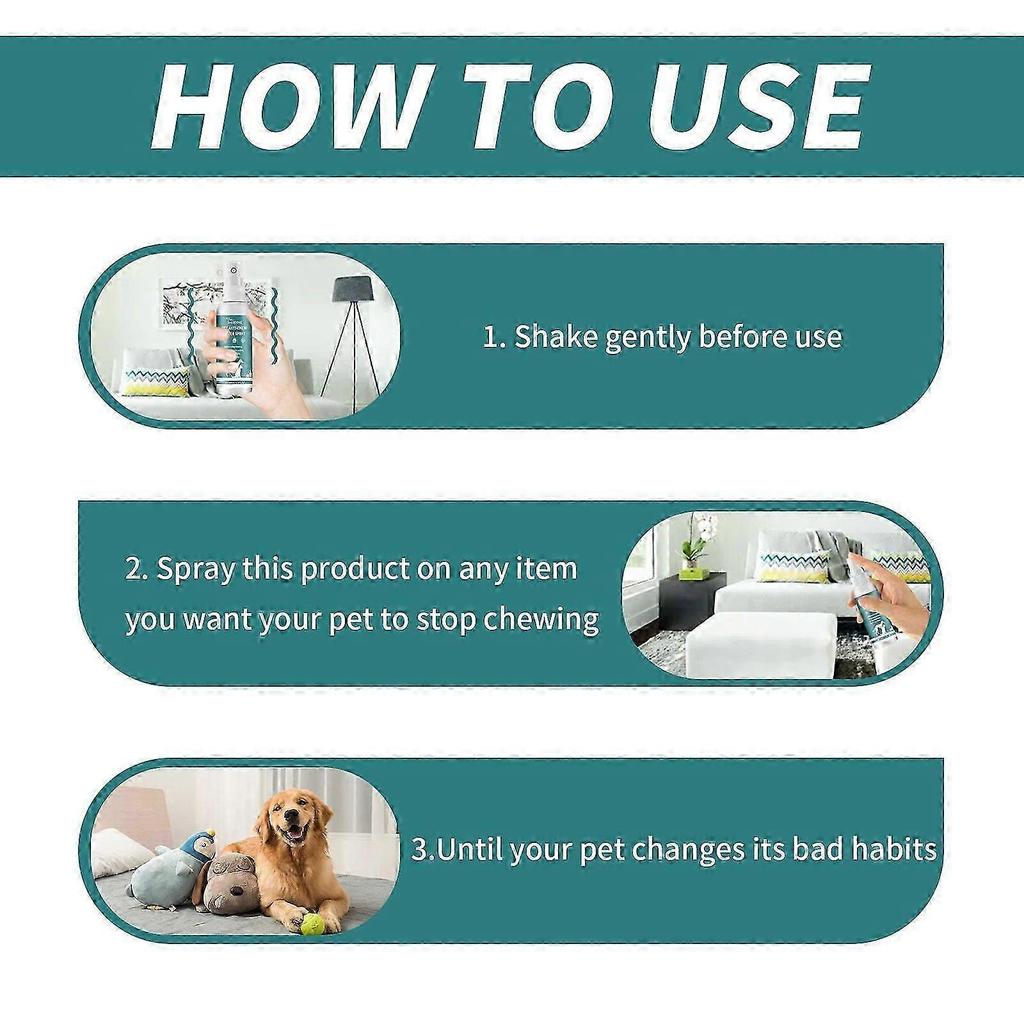 Spray Anti-Masticazione Efficace per Animali Domestici - Modifica Comportamentale Sicura per Cani e Gatti, Protegge Mobili, Scarpe e Fili Elettrici dai Danni