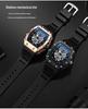 Men's Large Dial Waterproof Sports Quartz Watch with Luminous Square Design