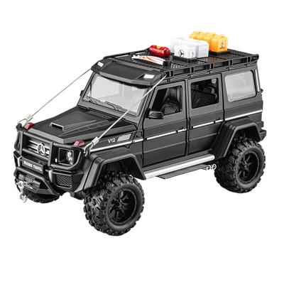 Maßstab 1:24 Diecast Mercedes-Benz G550 4x4 Modifizierte Version Geländewagen Sound und Licht Pull-Back Kinderspielzeug Sammlung Geschenkbox