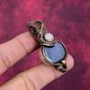 Shungite Gemstone Pendant Rainbow Moonstone Jewelry Copper Wire Wrapped Pendant