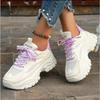 Fashion 2025Women Sneakers New Fashion Platform  New Summer Casual Chunky   Breathable Mesh Platform Shoes