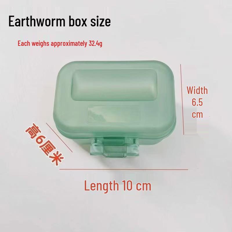 

Portable Red Worm Box for Fishing - Breathable, Waist-Hanging Live Bait Storage