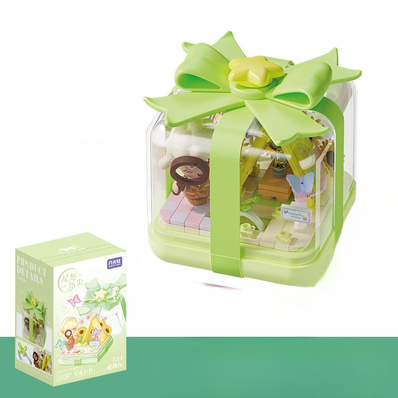 

Moonlight Club Star Wish Fingertip Ring Box Собранный строительный блок Игрушка-головоломка Микрочастица Украшение для девочек Подарок на праздник 7*7*6.7cm