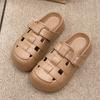 Fashion Hollow Out Closed Toe Platform Sandals Women Summer 2025 Thick Bottom Eva Clogs Slippers Woman Soft Sole Non Slip Beach Slippers