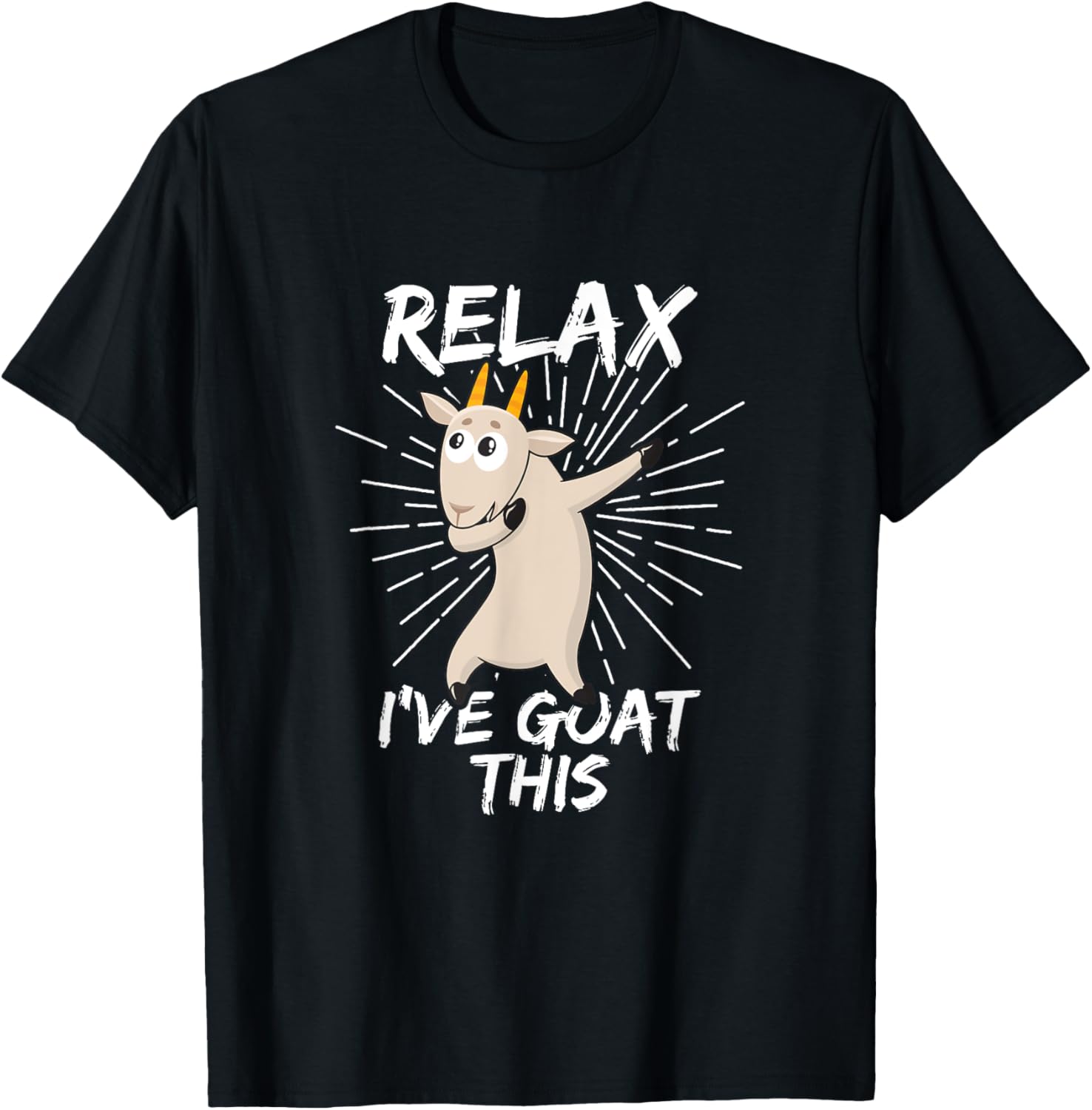 Women s Summer Casual Goat Print T-Shirt  Relax I ve Goat This  Funny Pun Graphic Tee Short Sleeve Crew Neck Top Clothing - M... S разноцветный