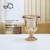 European Luxury Roman-Style High-Foot Lantern Vase: Transparent Flower Vase & Candle Holder for Bedrooms