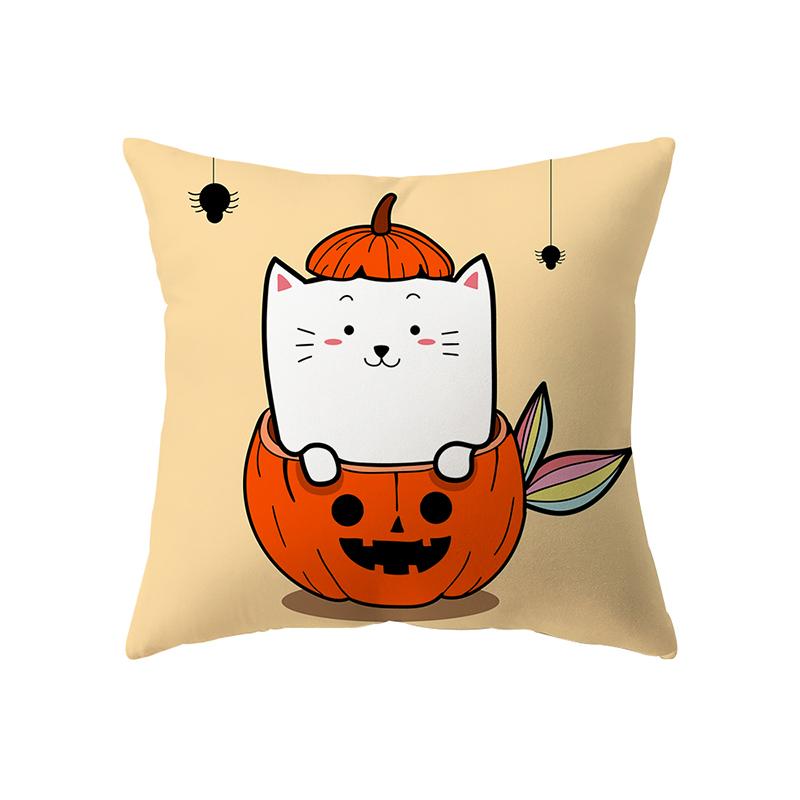 Pumpkin Halloween Theme Pillow Cover Sofa Cushion  Holiday Gift Party Decoration Home Decor