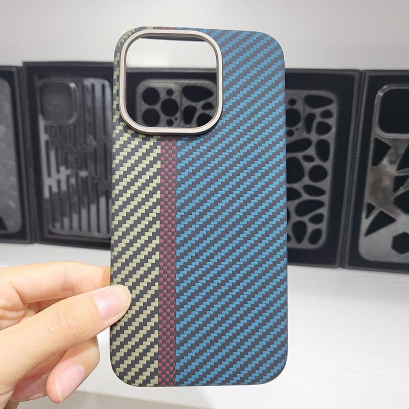 Magnetic Aramid Fiber Phone Case IPhone 16 Pro ProMax 15 14 13 Slim Shockproof