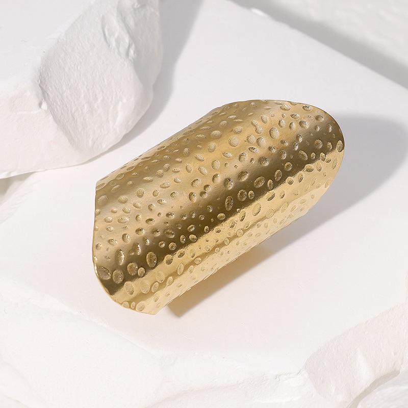 18K Gold Plated Stainless Steel Open Ring: Simple, Versatile, Niche Design, Colorfast Titanium Steel