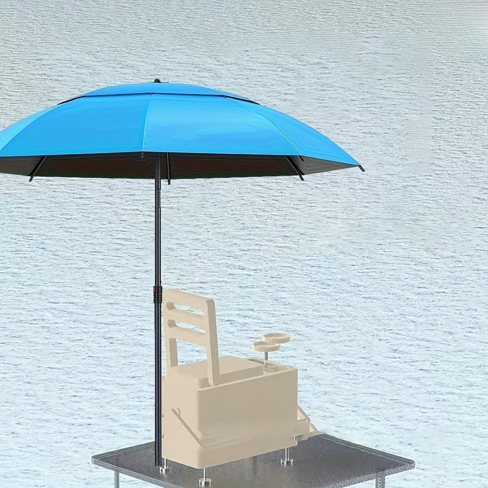 Thickened UV-Proof Folding Sun Umbrella - Lightweight Manual Open/Close Design, Suitable for Camping, Beach, and Fishing