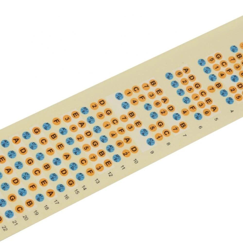 Musical Scale Guitar Chord Stickers Fretboard Sticker Guitar Scales Stickers Guitar Note Sticker