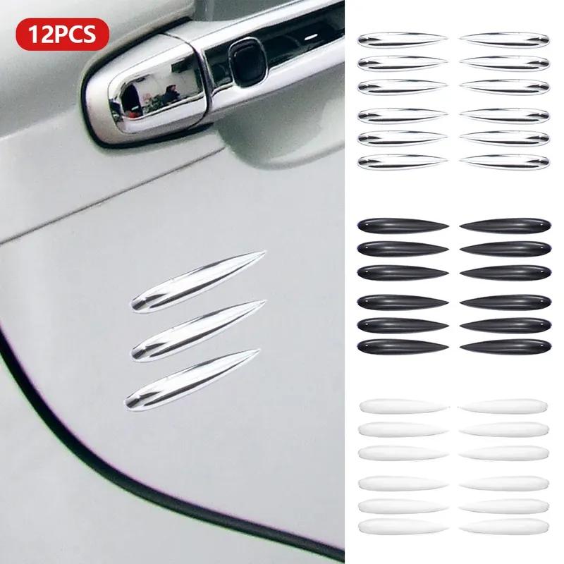 Anti-collision Automotive Door Edge Guard Strips 12Pcs Car Bumper Protector Strip Protective Strips Trim Door Lip Stickers