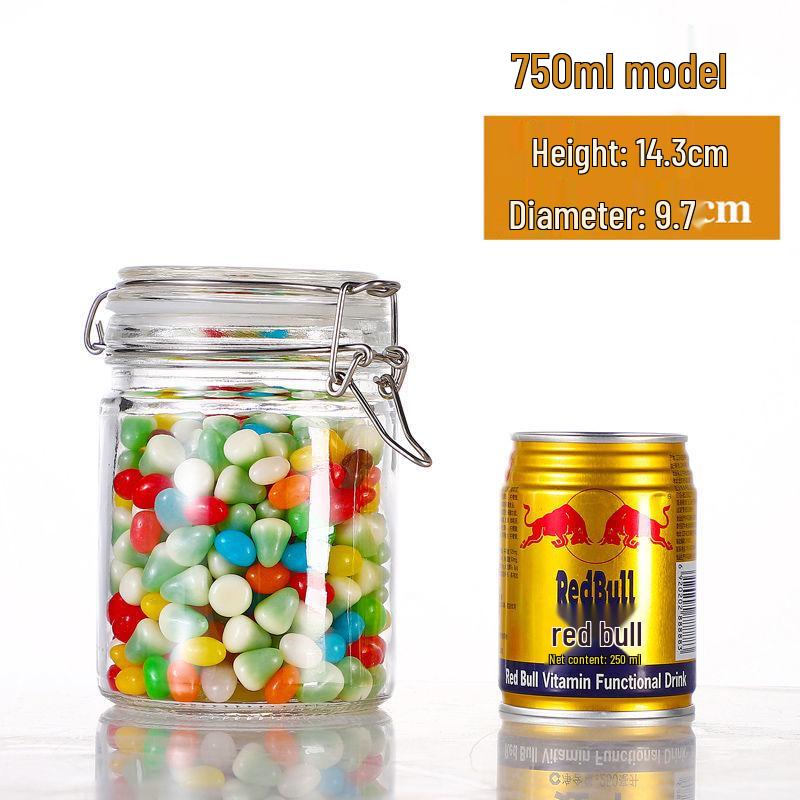 Food-Grade Glass Storage Jar for Nuts, Grains, Wine, Tea, and Honey