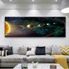 Abstract Landscape Space Sun Eight Planets of Solar Canvas Painting Posters and Prints Wall Art Picture Living Room No Frame