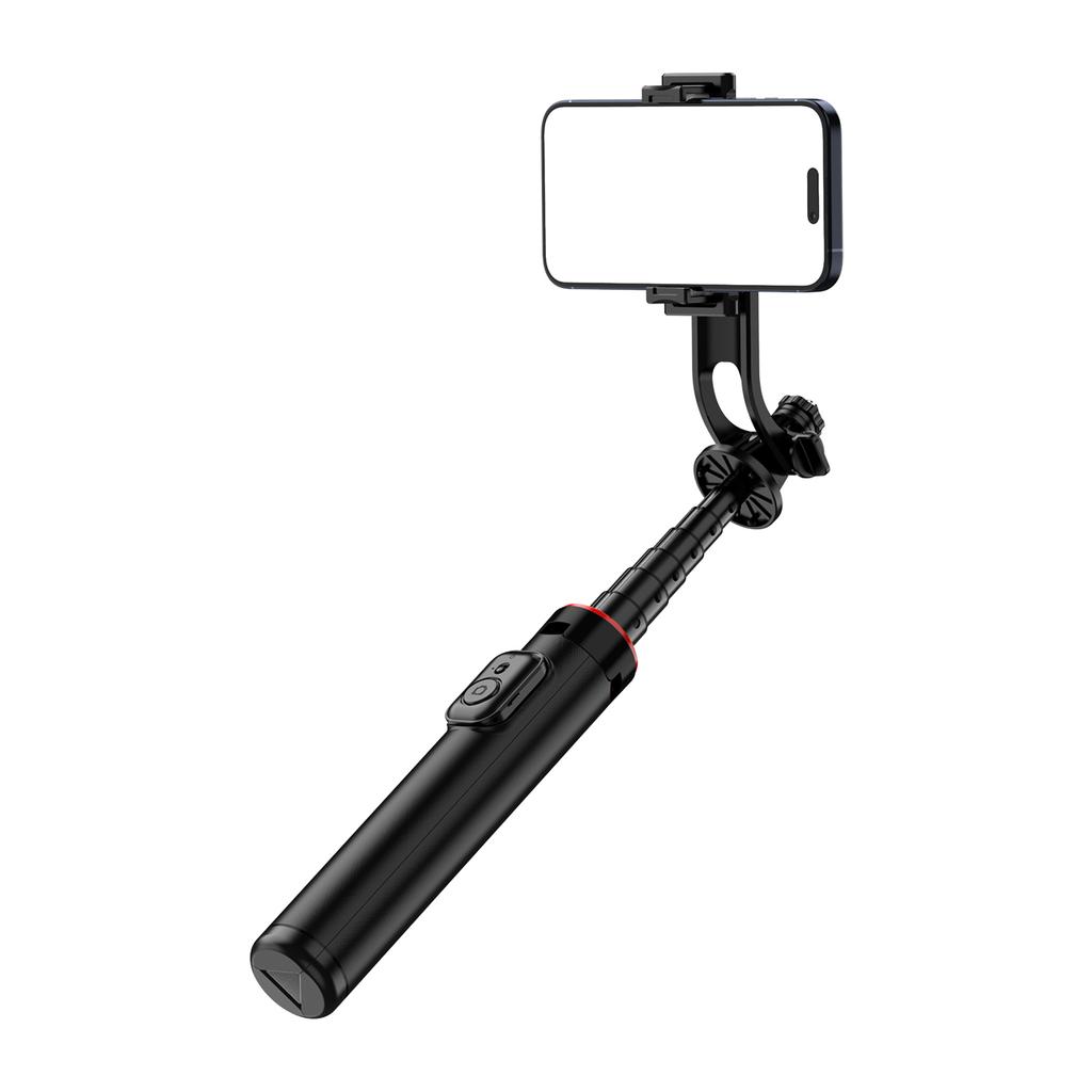 Selfie stick telescopic with remote control, tripod stand for phone, 13m aluminum, black