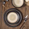 American Retro Embossed Ceramic Dinner Plate & Salad Bowl