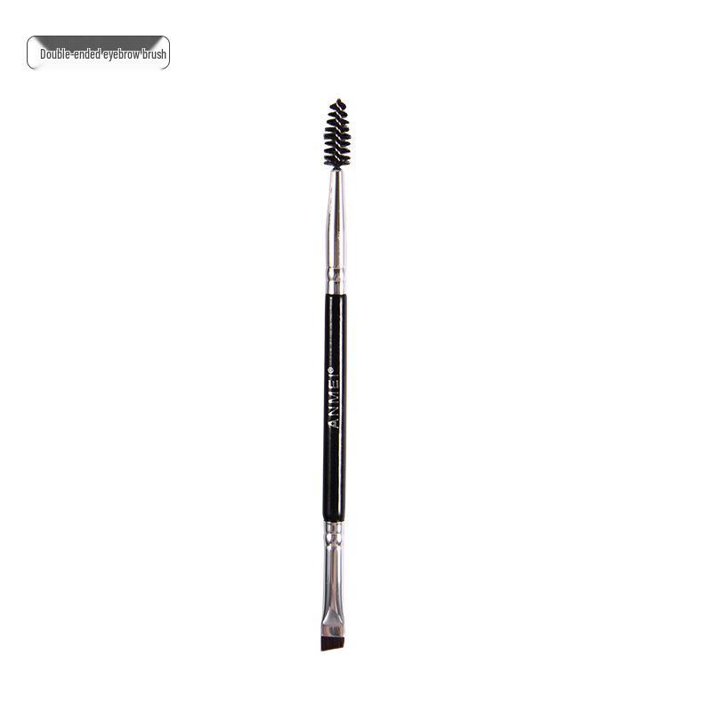 Eyeliner & Eyebrow Brush: Ultra-Thin Angled Flat Head with Fiber Bristles