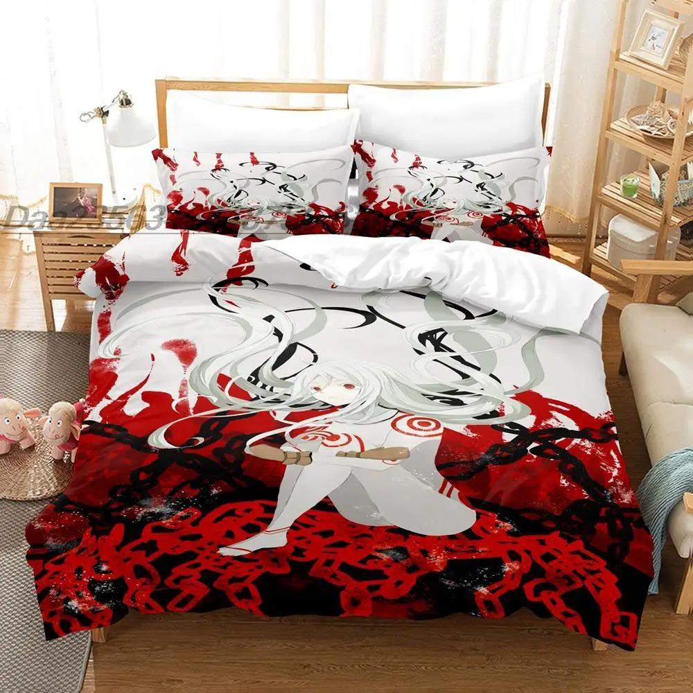 Deadman Wonderland Bedding Set Single Twin Full Queen King Size Bed Set Aldult Kid Bedroom Duvetcover Sets 3D Anime Bedding