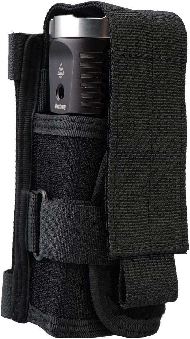 

VIPERADE Flashlight Tactical MOLLE Durable Nylon Pouch Holster Carry Ring Design for Keychain Quick Pull Wide Application Range Holster, Case, D-Hang чорний