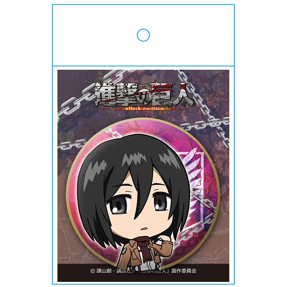 Attack on Titan Can Badge Mikasa