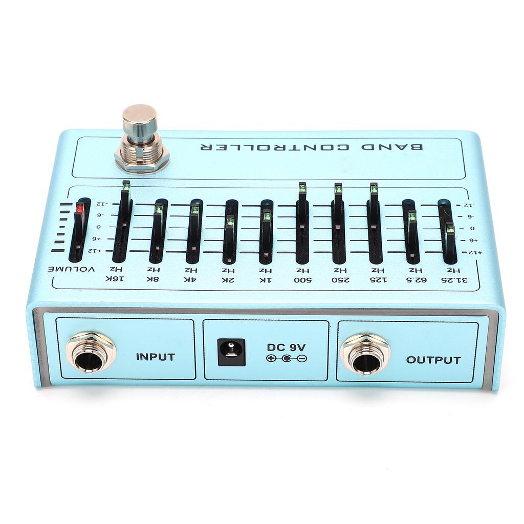 Sound Equalizer 10 Band EQ Pedal Guitar Bass Tuning Accessories DC 9V 30mA 31.25Hz‑16KHz