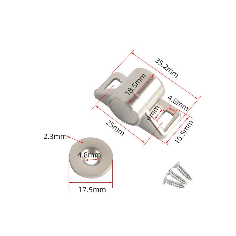 

Магнитный фиксатор для двери Мебельная фурнитура Сильные магниты для дверей шкафов Стопоры Супермощная магнитная защелка для шкафа Неодимовый магнит 1pcs