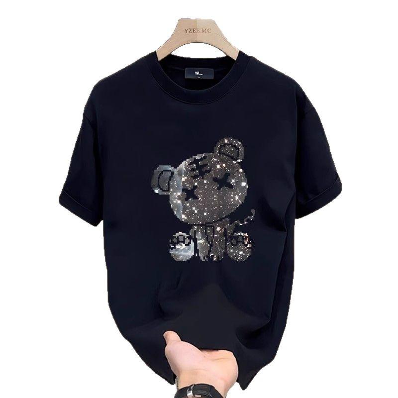 Trendy Brand Short-Sleeved Pure Cotton Men'S Printed T-Shirt Trendy Men'S And Women'S Versatile Round Neck T-Shirt Men'S