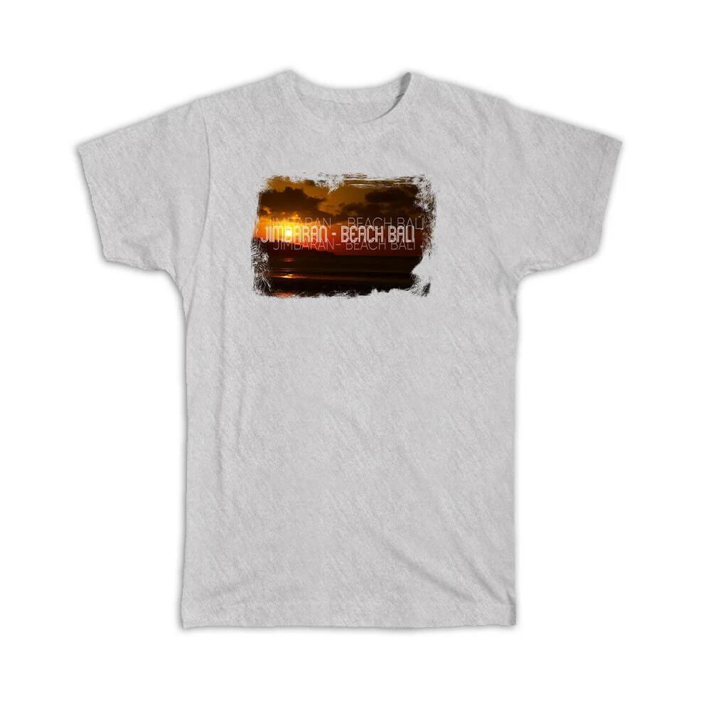 Gift T-Shirt : Jimbaran Bali Indonesia Graphic Beach Indonesian Sunset Frame S