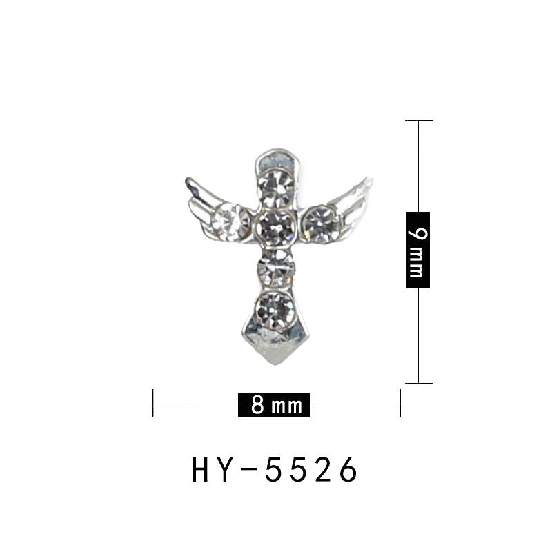 Ny Internetkändis Flash Tre-dimensionell Kors Nageldekoration Cro-hjärta Nageldorn Superflash Legering Nageldekoration