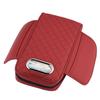 Nappa Leather Diamond-Stitched Car Armrest Cushion with Tissue Storage