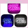 Vibes Neon Good Sign Led Word Usb Light Acrylic Lamp Bedroom Bar Decor Party