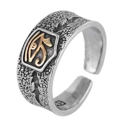 Egyptian Eye of Horus Ring Adjustable Fashion Finger Ring for Protection Jewelry Cool Adjustable Joint Ring Dainty Birth