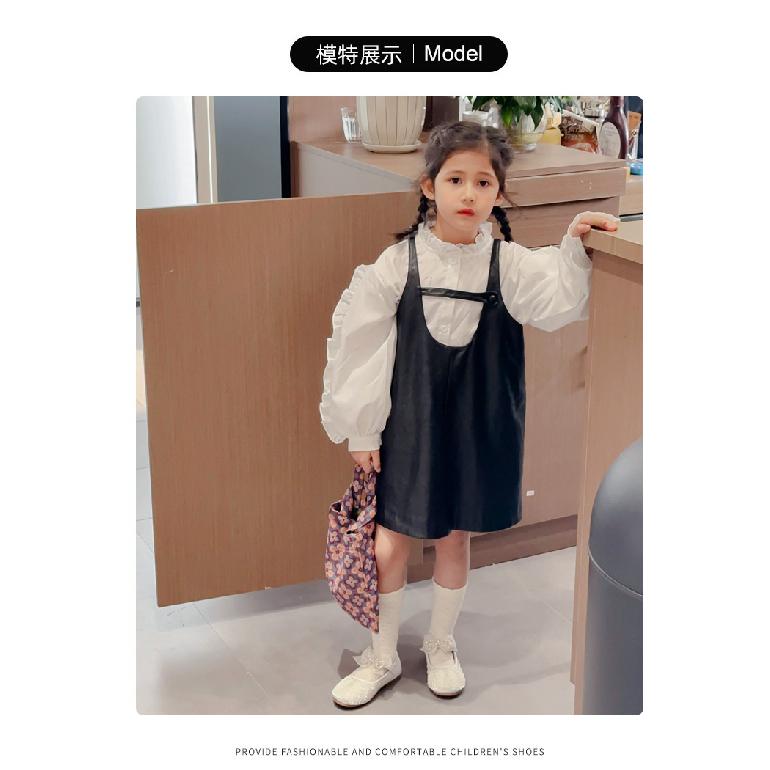 Girls' Crystal Princess Shoes2026Spring and summer new children's pearl and rhinestone bow performance shallow leather shoes