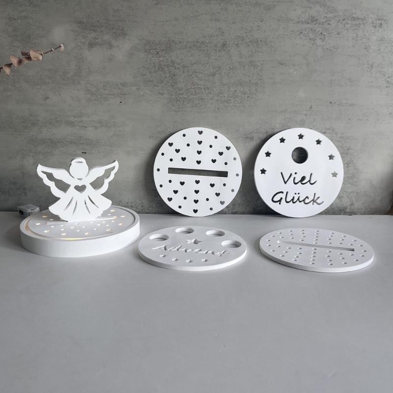 Round Silicone Mold For DIY LED Candle Holders Sturdy And Easy To Demold For Creative Homes Decors Projects