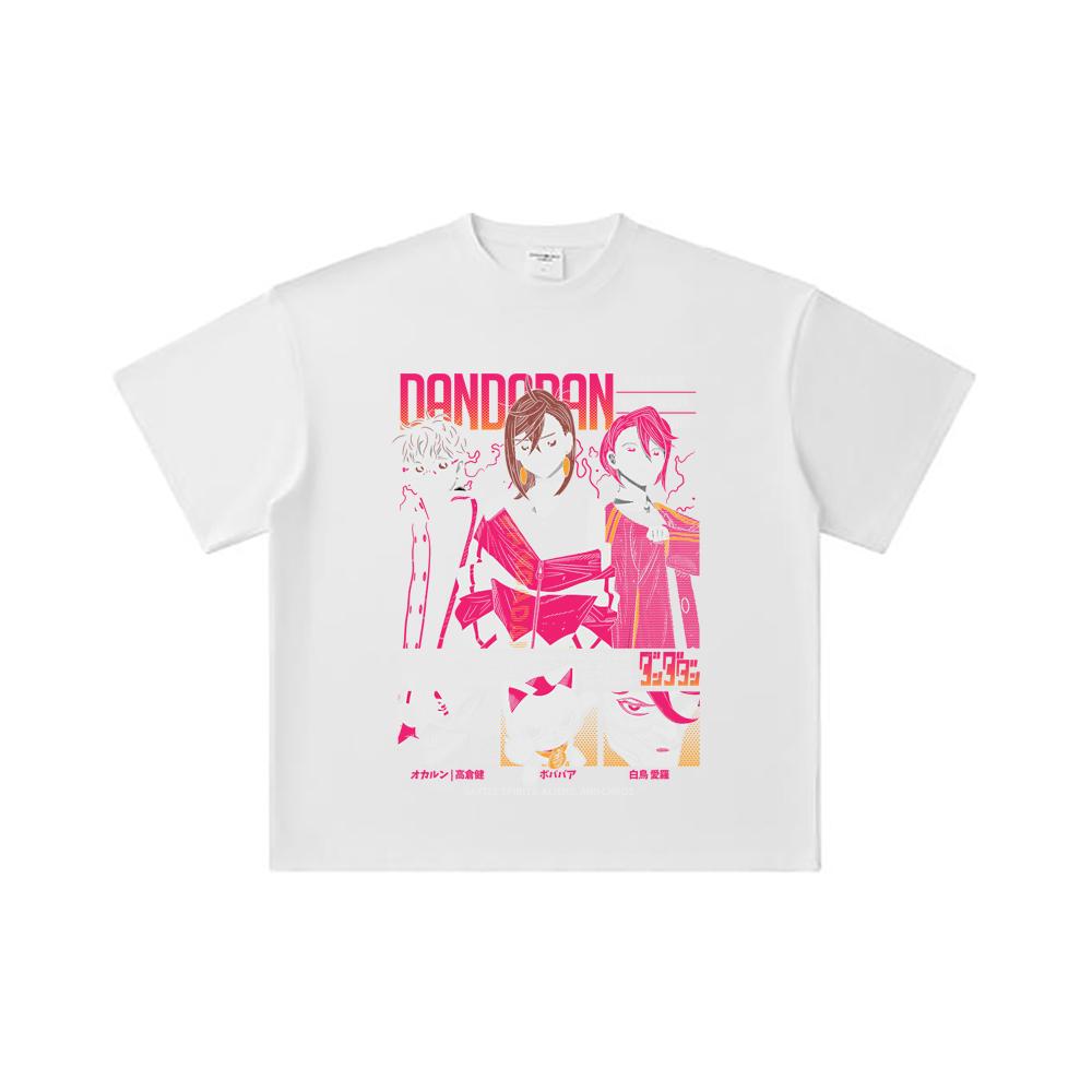260 GSM Double Yarn 32 Count 100% Cotton Dandadan V14 Print Unisex Heavy Cotton T Shirt