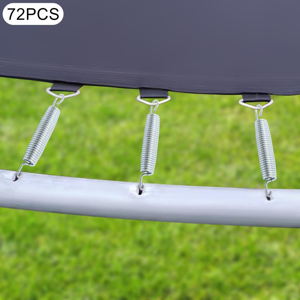72PCS 13.5cm Steel Trampoline Spring,Silver Trampoline Springs Replacement Outer Diameter 2.8cm for Trampoline Maintenance