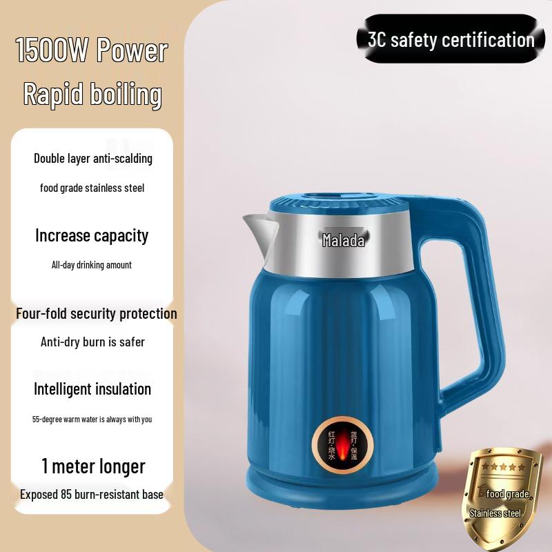 Wanlida 2025 Electric Kettle: Automatic Power-Off, Large Capacity, Insulated Boil, Household Use
