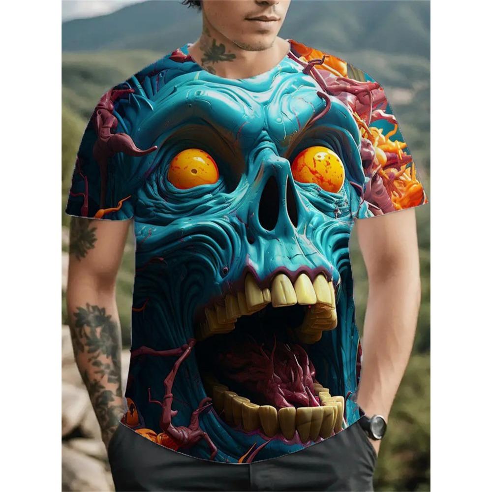 Bones Blaze Men s 3D Embroidered T-Shirt S