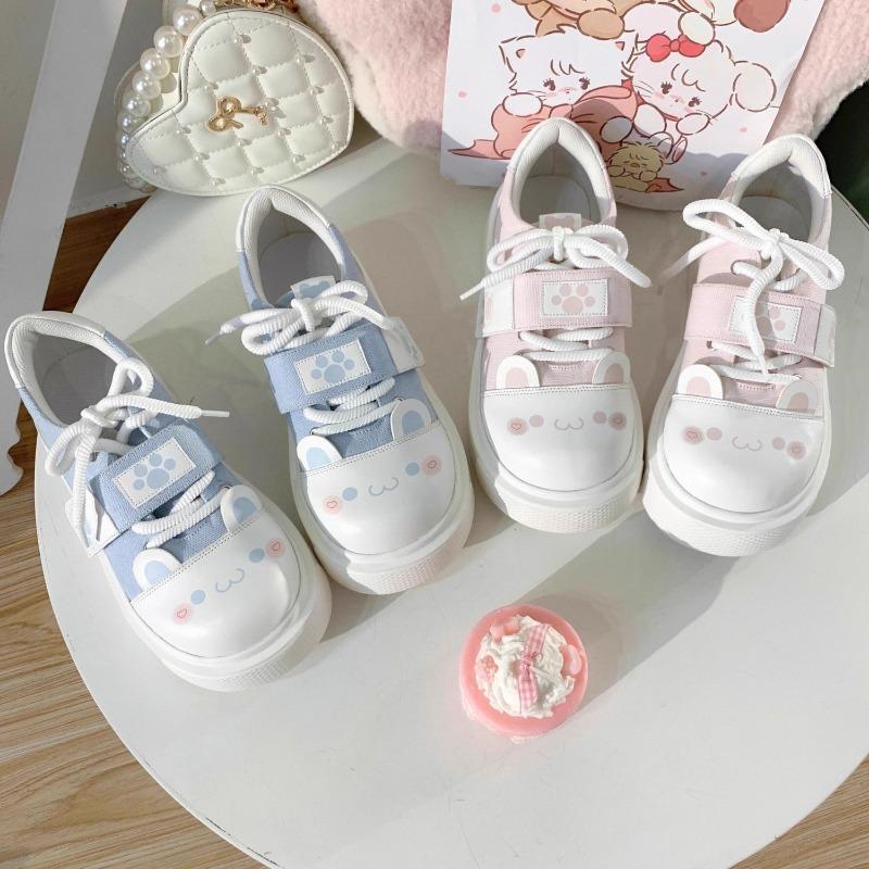 Plátěné boty dámské podzimní a zimní nové kulatá špička suchý zip tenké prodyšné s plochou podrážkou sportovní boty