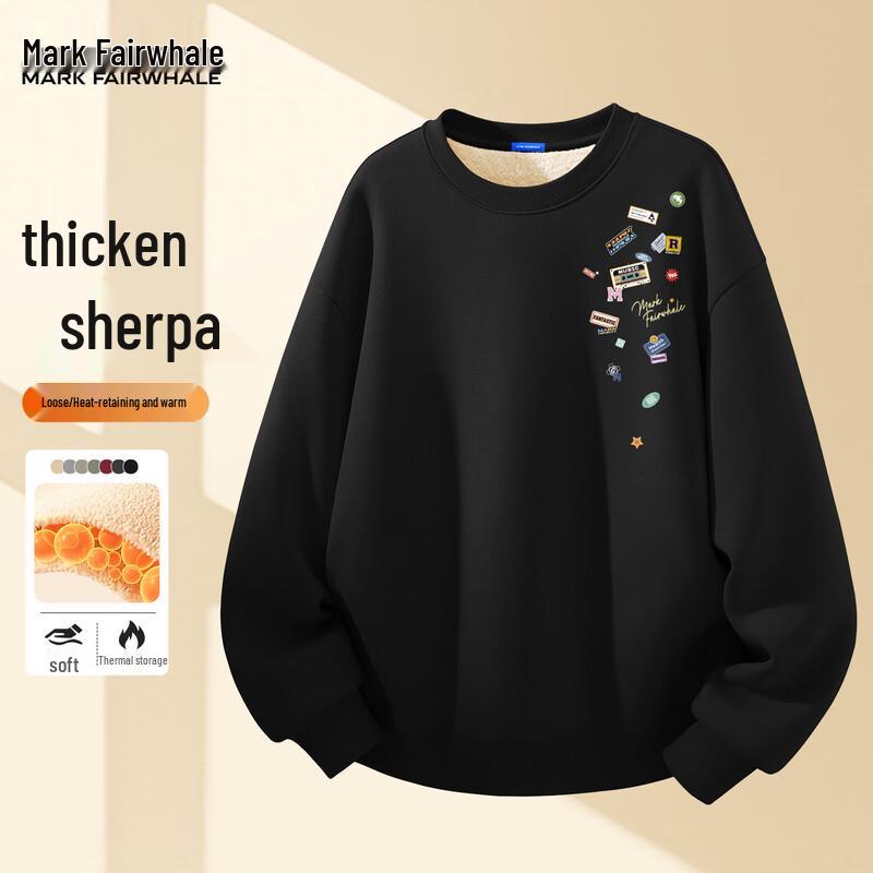 Mark Fairwhale Men's Plush Lined Crewneck Sweatshirt