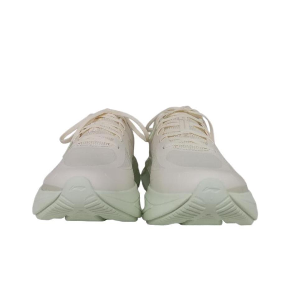 Li-Ning Fashionable Comfortable Shock Absorbing Non-Slip Wear-Resistant Low-Top Casual Running Shoes Women sneaker White Green ARHV024-6