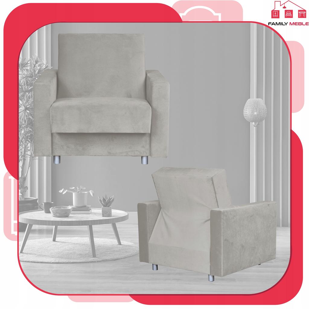 Alicja Reclining Armchair with Sleeping Footrest and Storage Family Meble