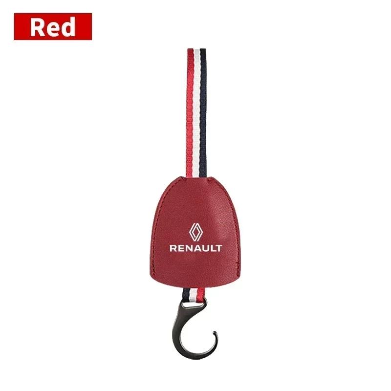 

For Renault 2026 New Hub Caps Car Rear Seat Headrest Leather Hanger Hook Car Interior Accessories For Renault Fluence Scenic Dus красный