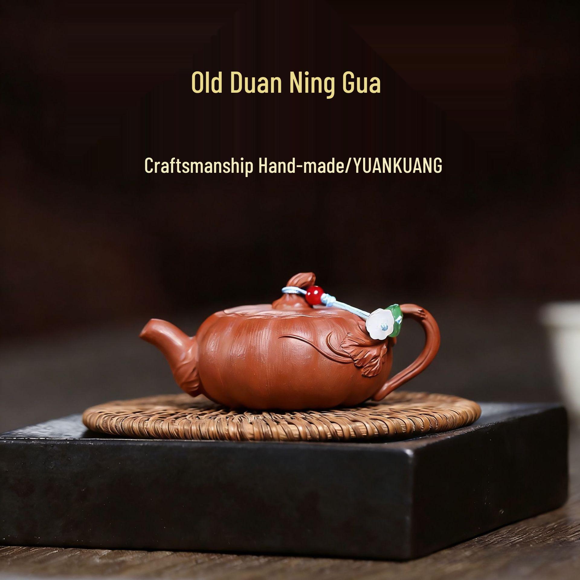Handmade Yixing Zisha Pumpkin Teapot Set - Old Duan Ni Ore 70CC