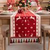 Christmas Tree Table Runner Tassel Home Decor Tablecloth Bed End Scarf
