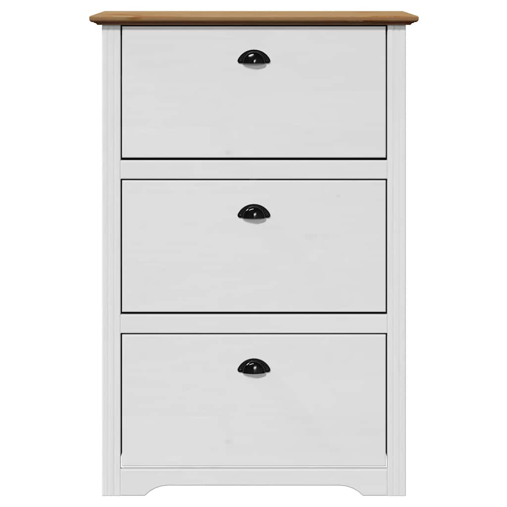 Vidaxl Shoe Rack, Bodo, White-Brown, 80X35X118 Cm
