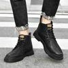 Fashion High Quality Leather Motorcycle Boots Casual Luxury Designers Lace-up High Top Comfortable Fashion Man Outdoor Work Boots