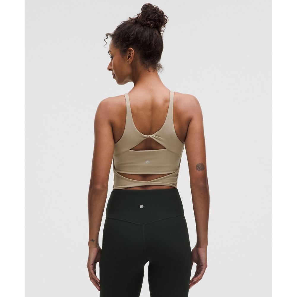 Lululemon Align  Twist BaCk Tank Top  Light Support  C D Sheer Oak