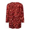 Women's Fashion Casual Three-quarter Sleeve Sequin Printed Round Neck Top