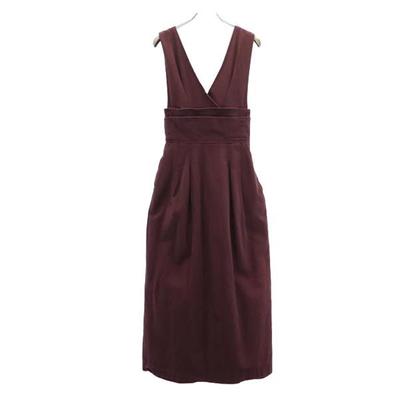 SNIDEL Linen Wool Blend No Sleeve One Piece 1 Brown Jumper Skirt Women Used